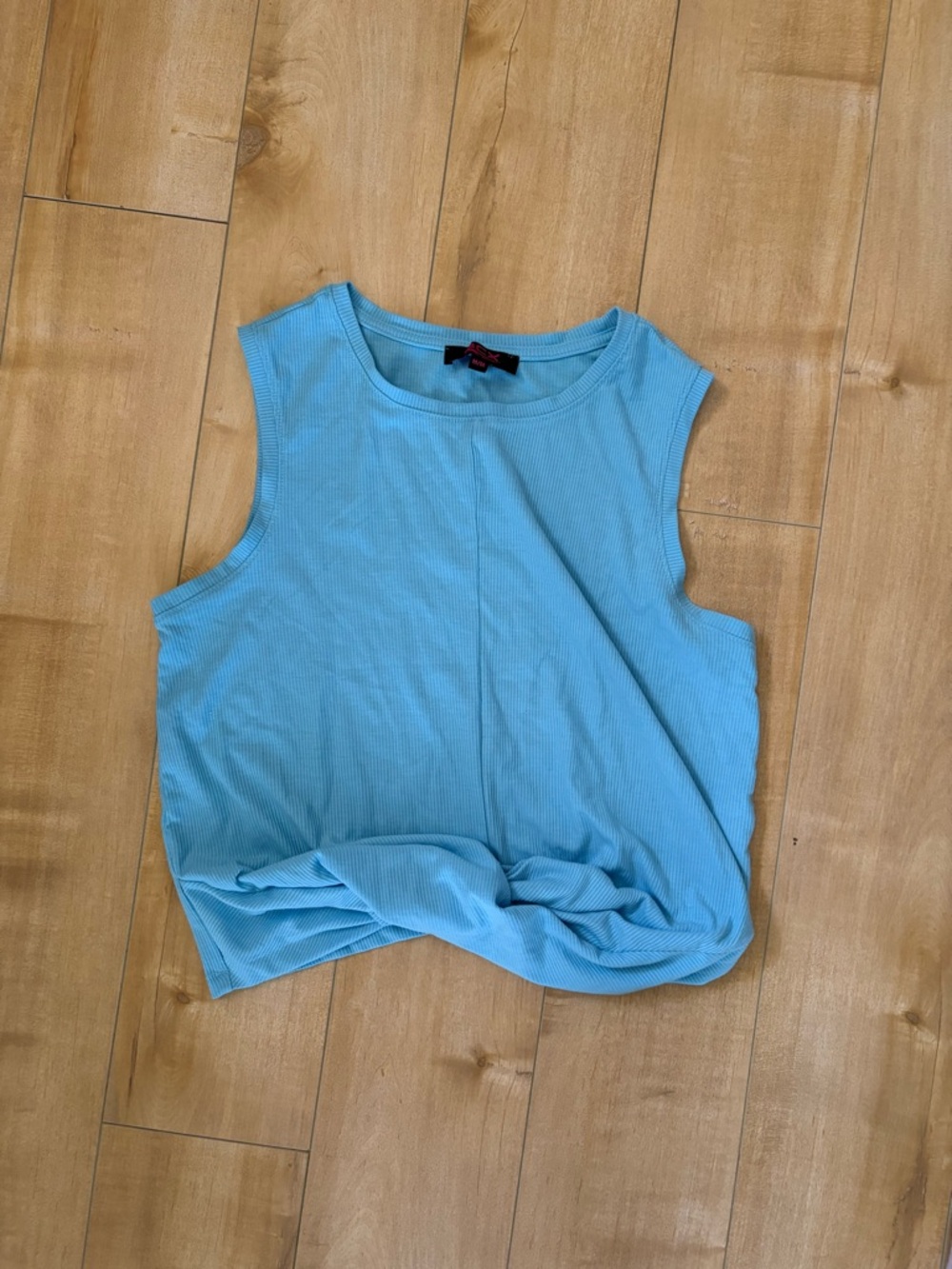 Active USA Ribbed Tank Top - Sky Blue